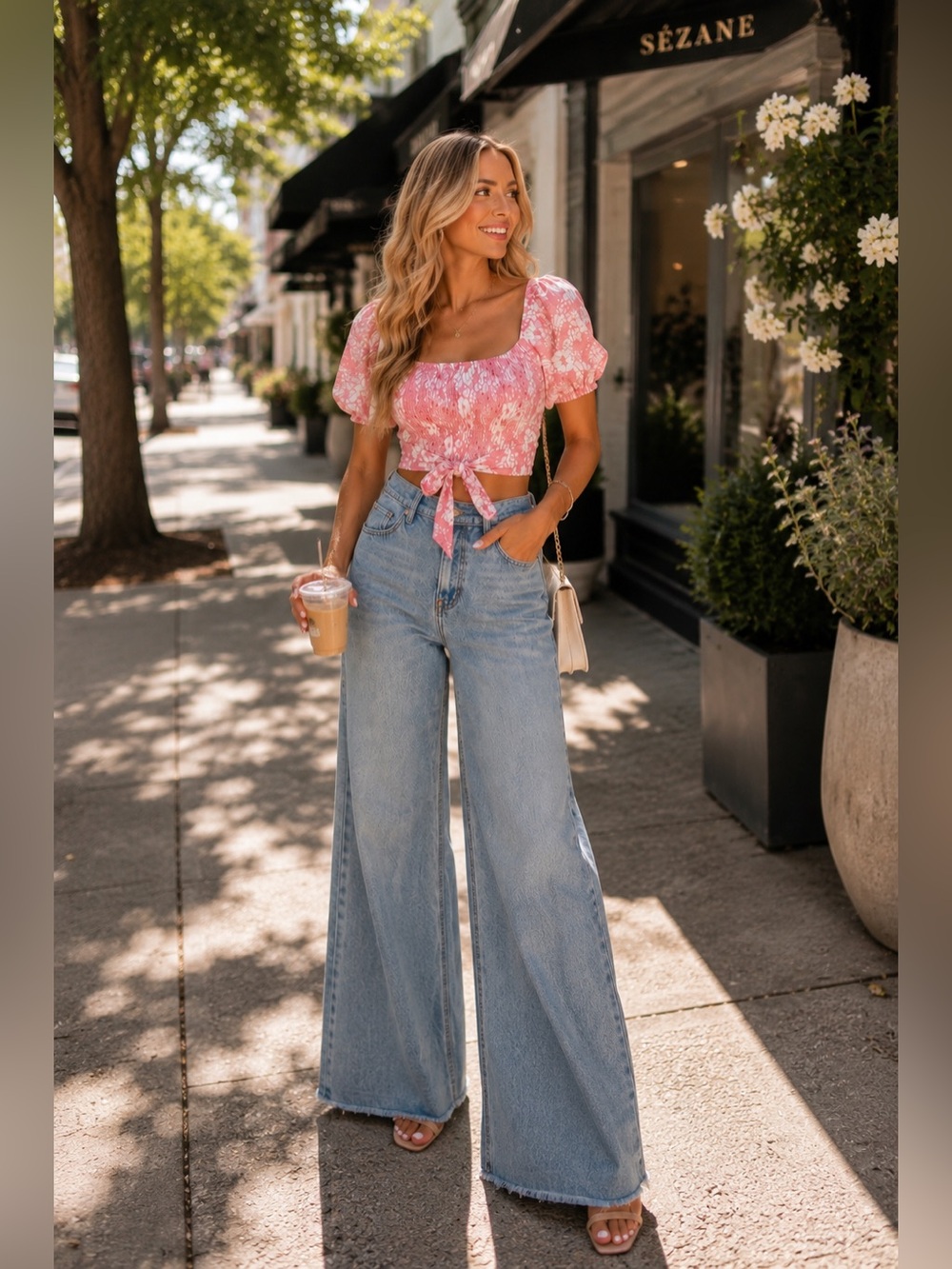 Altar'd State Light Blue Wide-Leg Jeans